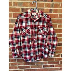 Vintage Highlander Bud Berma Red Plaid Flannel Shirt M